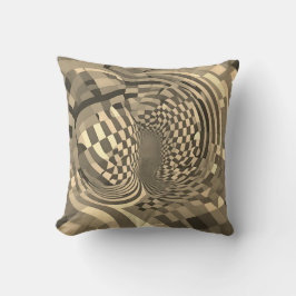 ミニマルな錯覚:チェッカーボードパターンをツイスト クッション