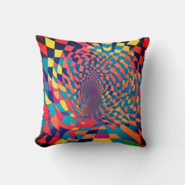 ミニマルな錯覚:チェッカーボードパターンをツイスト クッション