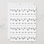 ミニマルな雪の雪の結晶クリスマスフォト シーズンカード (裏面)