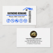 ミニマルな青いルーフライン 名刺 (正面/裏面)