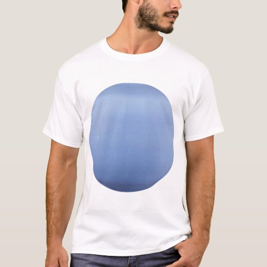 ミニマルな青い惑星のデザイン Tシャツ (正面)