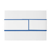 ミニマルな青と白の卒業パーソナライズされた 招待状ベリーバンド (裏面例)