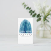 ミニマルな青と白の水色デザイン 名刺 (スタンド正面)