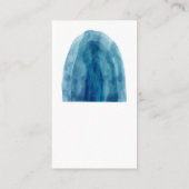 ミニマルな青と白の水色デザイン 名刺 (裏面)