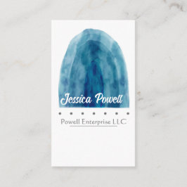 ミニマルな青と白の水色デザイン 名刺