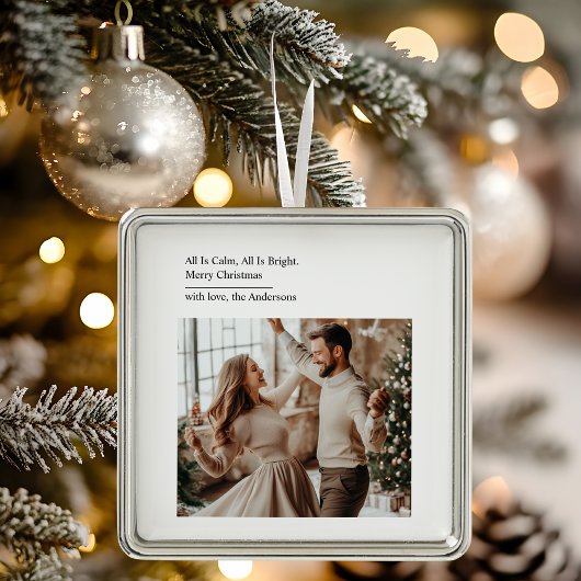 ミニマルな静かなクリスマスの写真 メタルオーナメント