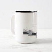 ミニマルな韓国コーヒーマグ ツートーンマグカップ (正面左)