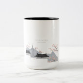 ミニマルな韓国コーヒーマグ ツートーンマグカップ (中央)