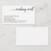 ミニマルな願い事カード - 結婚式招待状 エンクロージャーカード (正面/裏面)