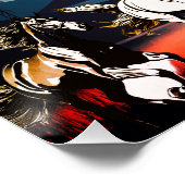 ミニマルな風景の山走と山の馬 – ポスター (コーナー)