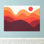 ミニマルな風景190821(01) キャンバスプリント (インサイチュ (ウッドフロア))