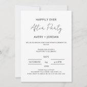 ミニマルな駆け落ちパーティーの後ずっと幸せに 招待状 (正面)
