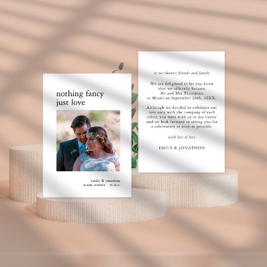 ミニマルな駆け落ち写真発表 シーズンカード