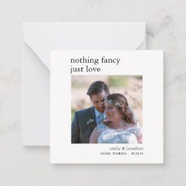 ミニマルな駆け落ち写真発表 ノートカード