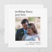 ミニマルな駆け落ち写真発表 ノートカード (正面/裏面)