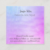 ミニマルな高級金ゴールドホログラフィカスタムックのロゴ スクエア名刺 (裏面)