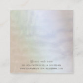 ミニマルな高級金ゴールドホログラフィカスタムックのロゴ スクエア名刺 (裏面)