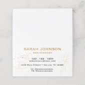 ミニマルな黄金のバラと折り畳みを残す ロイヤリティカード (外部開封)