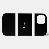 ミニマルな黒と白のストライプ オーダーメイド Case-Mate iPhoneケース (裏面 (横))
