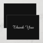 ミニマルな黒と白のビジネスお礼カード ポストカード (正面/裏面)