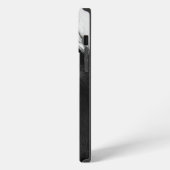 ミニマルな黒と白の馬の肖像画 乗馬愛好家 iPhoneケース (左側面)
