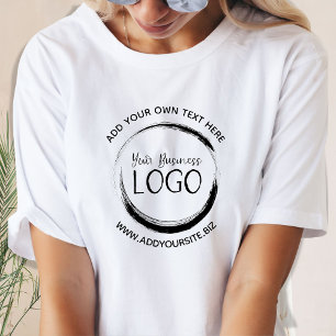 ミニマルな黒の円形ロゴ Tシャツ