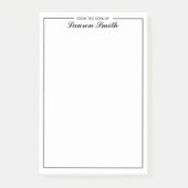 ミニマルな黒エレガント本の机から ポストイット (正面)