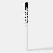 ミニマルな黒松と白松のシルエット iPhoneケース (右側面)