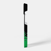 ミニマルな黒松と白松のシルエット iPhoneケース (左側面)