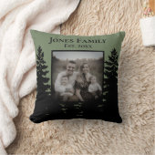 ミニマルな黒松のシルエットをパーソナライズ クッション (ブランケット)