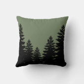 ミニマルな黒松のシルエットをパーソナライズ クッション (裏面)