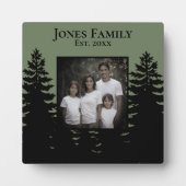 ミニマルな黒松のシルエットをパーソナライズ フォトプラーク (正面)