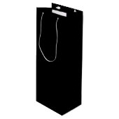 ミニマルな黒猫シルエット ワインギフトバッグ (正面アングル)
