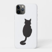 ミニマルな黒猫シルエット Case-Mate iPhoneケース (裏)