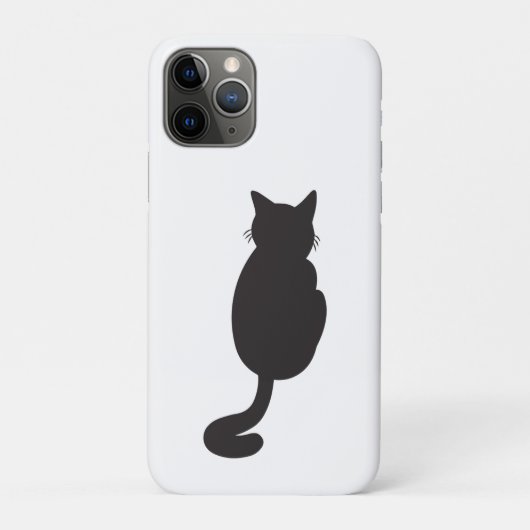 ミニマルな黒猫シルエット Case-Mate iPhoneケース (裏)