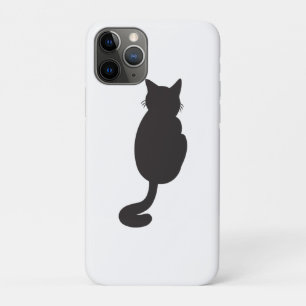 ミニマルな黒猫シルエット iPhone 11 PROケース