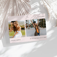 ミニマルな2枚写真卒業発表