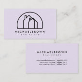 ミニマルな2軒、半円形 名刺 (正面/裏面)