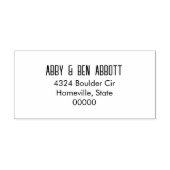 ミニマルな3ライン差出人住所の自己手書きスタンプ セルフインキングスタンプ (デザイン)