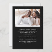 ミニマルな4フォトアーチ白黒 セーブザデート (裏面)