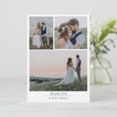 ミニマルな4枚の写真でお礼を伝える結婚式 案内状 (スタンド正面)