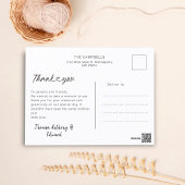 ミニマルな4枚の写真の組み合わせ ベビーシャワーのお礼メッセージカード ポストカード