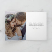 ミニマルな4枚の写真の結婚式の折りたたみ式カード サンキューカード (内部)