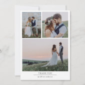 ミニマルな4枚写真 結婚御礼 案内状 (正面)