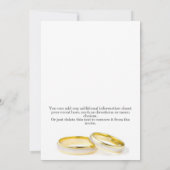 ミニマルな40周年結婚記念日招待状 招待状 (裏面)