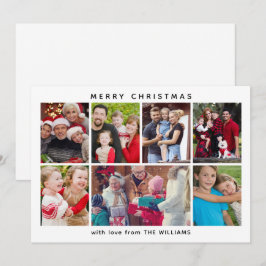 ミニマルな6枚の写真が使えるカスタムファミリーハolidayカード シーズンカード