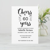 ミニマルな60歳の誕生日 招待状 (スタンド正面)