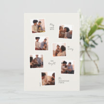 ミニマルな7枚写真のホリデーカード