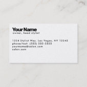 ミニマルな「カットする」ヘアスタイリスト 名刺 (裏面)