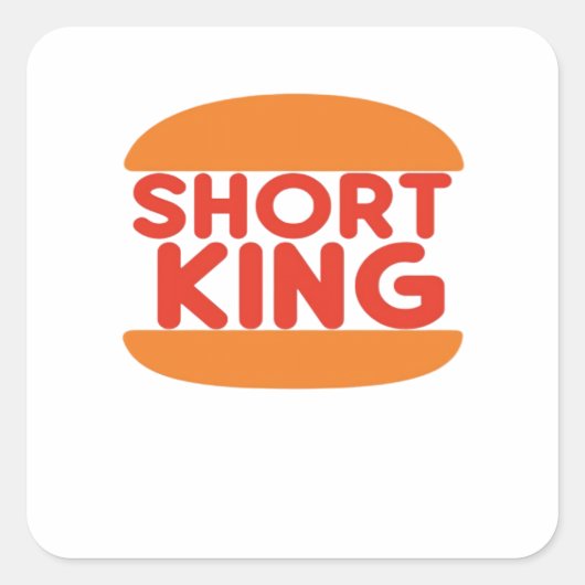 ミニマルな「ショートキング」デザイン スクエアシール (正面)